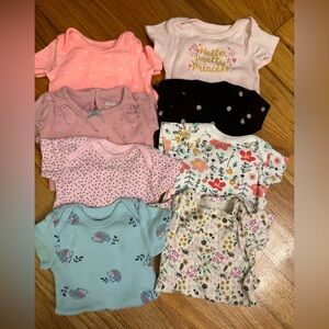 Baby girl Newborn onesie bundle